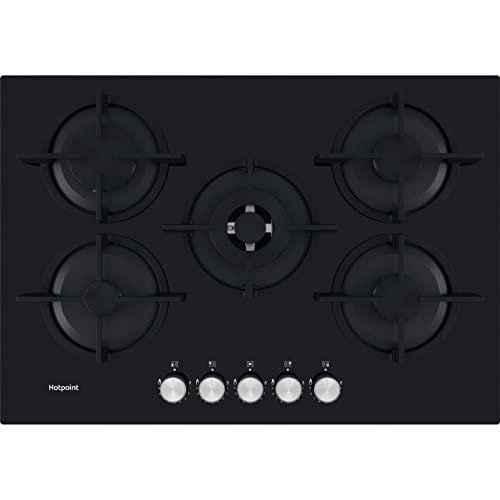 Hotpoint HGS 72S BK 75cm 5 Burner Gas Hob - Black