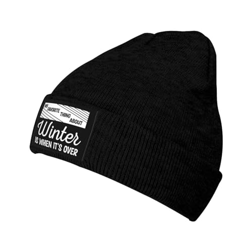 351 Gorro De Abrigo Lo Que Más Me Gusta del Invierno Es Cuando Termina Gorros De Punto Funcional Gorro Térmico UV Protección Gorro Beanie Hat para Ciclismo, Quimioterapia, Cáncer