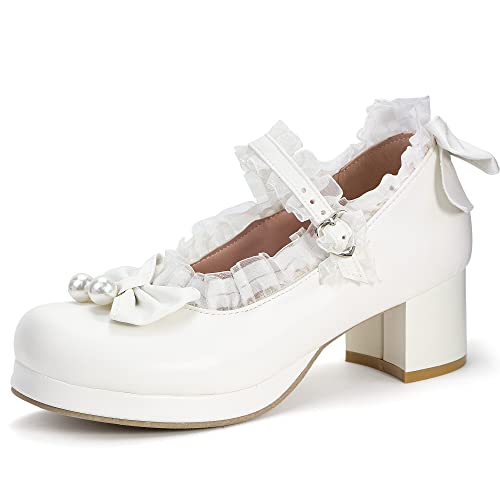 Zapatos de vestir con plataforma elerhythm tipo Mary Jane y lindos lazos