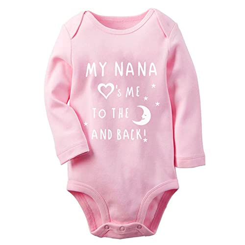Image of My Nana Loves Me to The Moon and Back Baby Bodysuit Romper Unisex Infant Clothes
