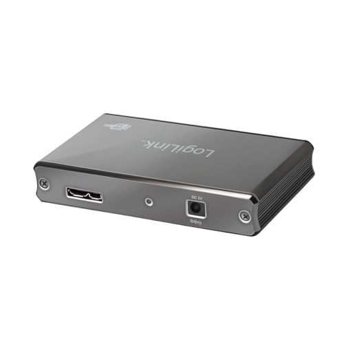 LogiLink ua0282 USB 3.0 Hub 4 Porte con Protezione di Corrente Nero/Aluminum - Hub USB - Immagine 1