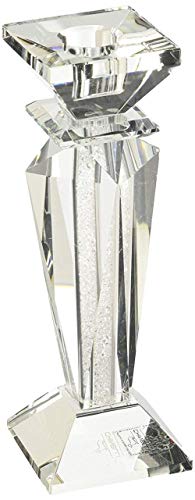 Ten Candelabro in Cristallo Singolo con Glitter Medio cod.32.00047 cm 6x6x18h by Varotto & Co.
