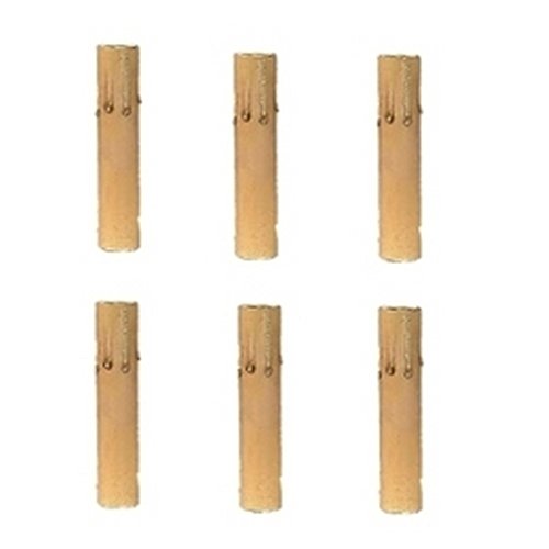 Upgradelights Fibre Drip 6 Inch Candle Socket Covers (Set of 6)