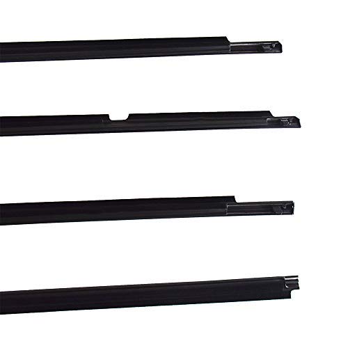 Weatherstrip Window Sealing Strip Moulding Trim Outer Door Seal Belt Replacement for 2009-2012 Toyota Corolla 2009 2010 2011 2012 Black