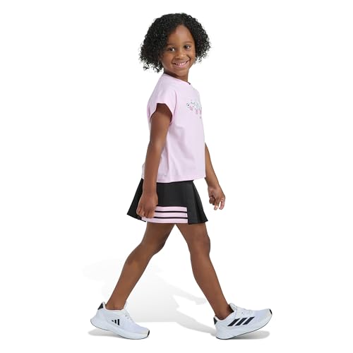 Image of adidas Baby Girls' 2-piece Box Tee & Pleated Skort Set