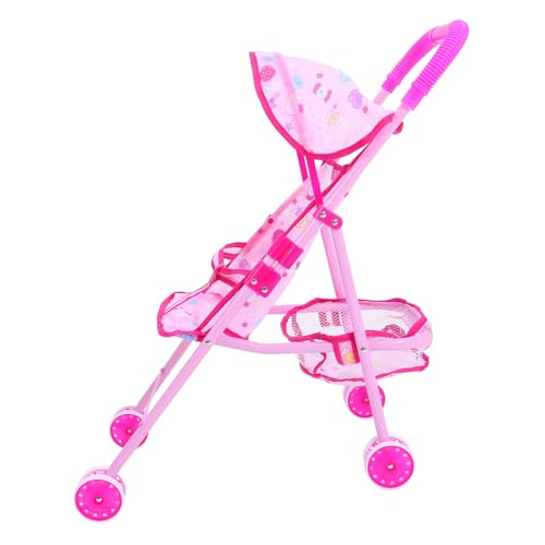 Kisangel Kinderwagen mit Großem Korb Leichter Puppenwagen für Mädchen Faltbar Fördert Motorische Fähigkeiten und Eltern Junge Mädchen Bindung für Outdoor und Reisen