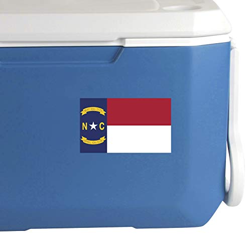 2-Pack North Carolina State Flag Decal Sticker | 5-Inches By 3-Inches | Premium Quality Vinyl | Pd339 #TOP4