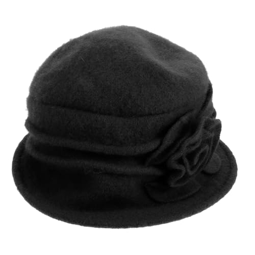 Chapeau cloche vintage en laine pour femme chic et chaude en hiver