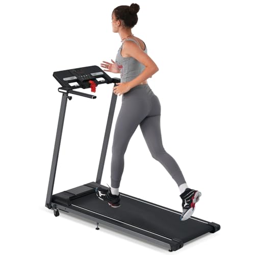 Image of New Folding Pad Treadmill for Home Office -2.5HP with Incline 0.5-7.5MPH 265LBS Capacity for Walking Running