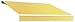 Awntech 24-Feet Galveston Semi-Cassette Manual Retractable Awning, 120-Inch Projection, Light Yellow/White