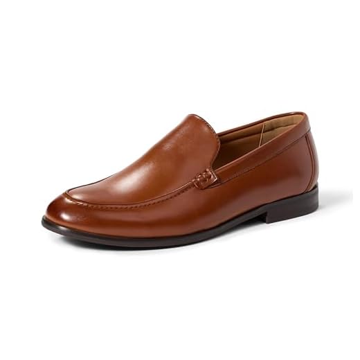 Amazon Essentials Mocassins Vénitiens Homme, Havane Faux Cuir, 45 EU