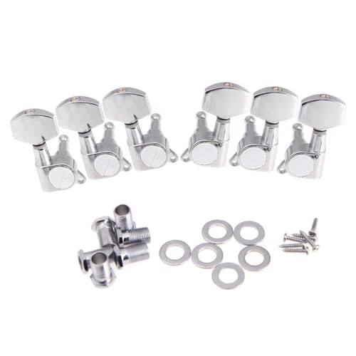 Genérico Clavijas de afinación cromadas 3R 3L para Guitarra electroacústica