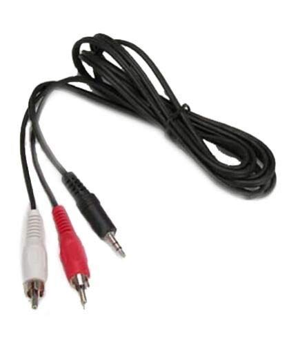 yan 6ft 3.5mm Aux Stereo Male to 2-RCA Male M/2xRCA-M Audio Cable Cord MP3
