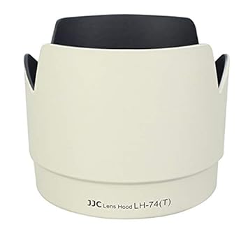 JJC Professional LH74T White Tulip Flower Lens Hood for Canon 70-200mm F 4 Lens Replaces Canon ET-74 ET74