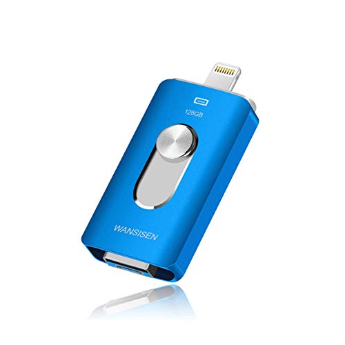 USB 128GB for iPhone Flash Drive Photo Stick Thumb Drive 3in1 Memory Stick