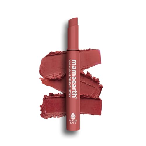 Mamaearth Moisture Matte Lipstick (01 - Carnation Nude) | Infused with Vitamin E | 12-Hour Long Stay & 8-Hour Moisture Lock | Cruelty-Free & Smudge-Proof | 0.07 Oz/2g