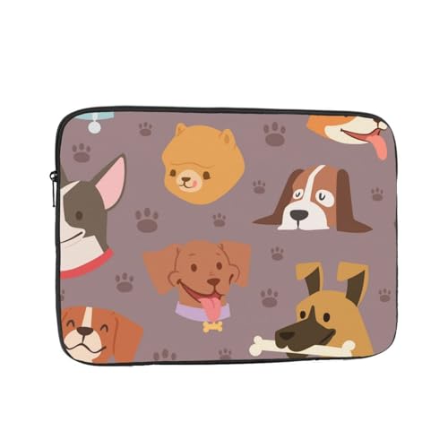 Pcケース Pc収納カバン 10 12 13 15 17インチ対応 犬のパターン 耐衝撃撥水加工 ノートパソコン ケース 通勤 通学 旅行 出張 ノートpc ケース ビジネス おしゃれ 軽量パソコンバッグ 17 Inch