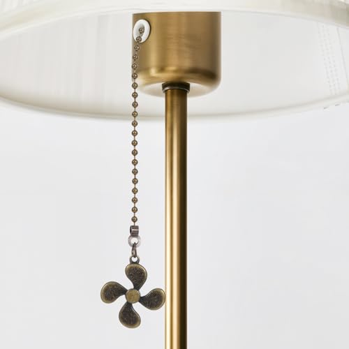 Image of Ymapinc 2pcs Ceiling Fan Pull Chain Ornaments, 13inch Bronze Fan Cord Decorative Extension Ceiling Light with Pull Chain, Light Bulb Extender
