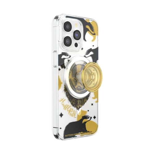 Image of PopSockets iPhone 15 Pro Max Phone Case with MagSafe, Wireless Charging Compatible, Harry Potter - Hufflepuff