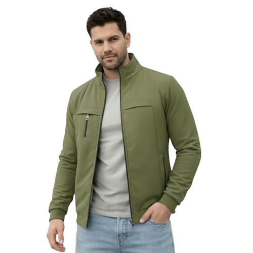 Image of NINQ Men's Jacket for Winter with High Neck & Full Zip | Stylish Jackets | Casual Wear Zipper Jacket for Men | Travel Friendly High Warmer Winter Jackets.