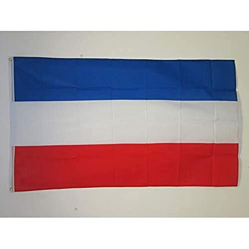 Image of AZ FLAG - Federal Republic Of Yugoslavia Flag - 3x5 Ft - 100D Polyester Yugoslavian Banner with Two Metal Grommets - Fade Resistant - Vivid Colors - 3' x 5' Feet - 150x90 Cm
