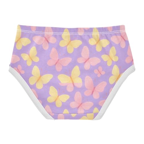 Joisal Colorful Girls Underwear Toddler 2t Cotton Panties for Girl Cute Yellow Pink Butterflies Purple Briefs Undies Kids2