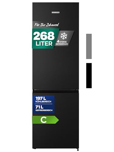 Heinrich´s Kühlgefrierkombination 268 Liter, Kühlvolumen 198L, Gefrierfach 71L,LED Beleuchtung,Kühlschrank Türanschlag wechselbar, leise 36dB,große Tiefkühlboxen, 7 Temperaturstufen, (six)