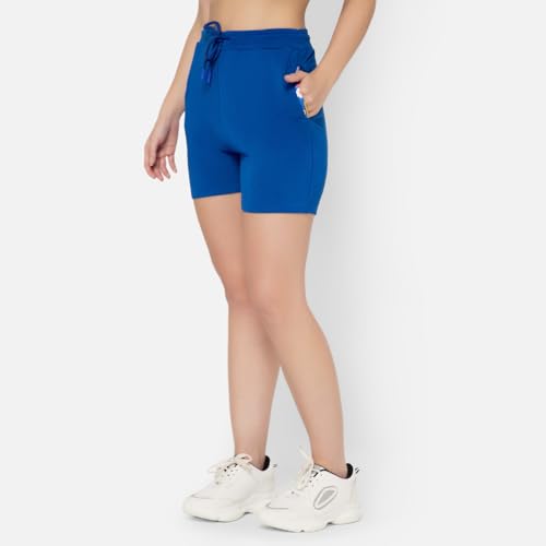 Image of Bummer Women's Solid Micro Modal Shorts | Relaxed Fit Casual Lounge Shorts with Side Pocket