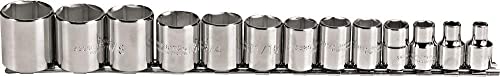 Stanley Proto J52126 13 Piece 6 Point 3/8 inch Drive Socket Set
