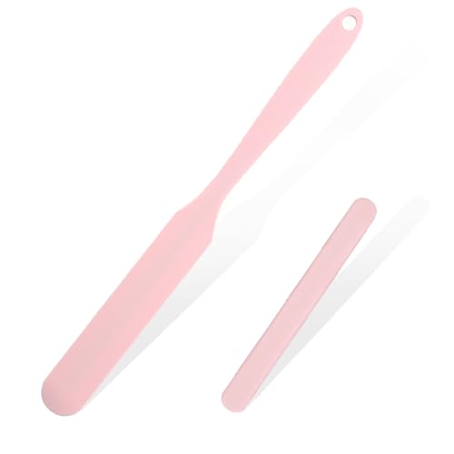 Image of 2pcs silicone wax applicator Non-stick Waxing Applicator Hair Removal Sticks Applicator Spatula Reusable Hard Wax Scraper for Home Salon Body Use (2pc pink)