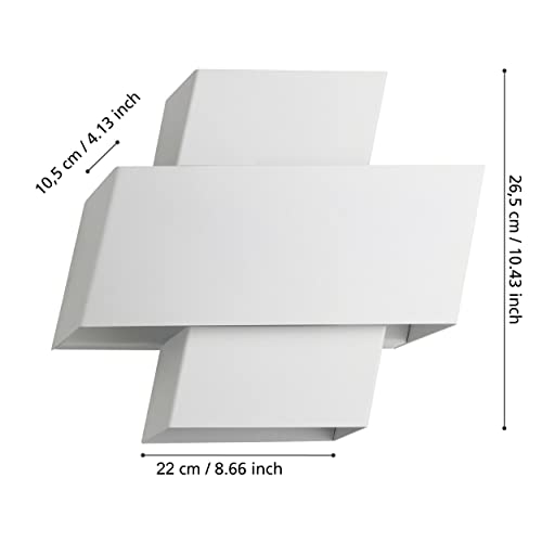 Lámpara de pared con iluminación indirecta up-down Timparossa de metal blanco E27 para pasillo 5