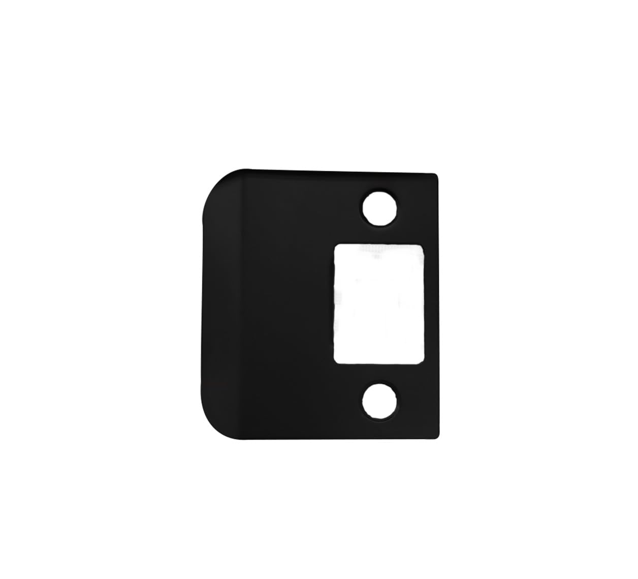 QCAA Solid Brass Extended Lip Strike, 2''X2-1/4", Matte Black, 1 Pack, Made in Taiwan
