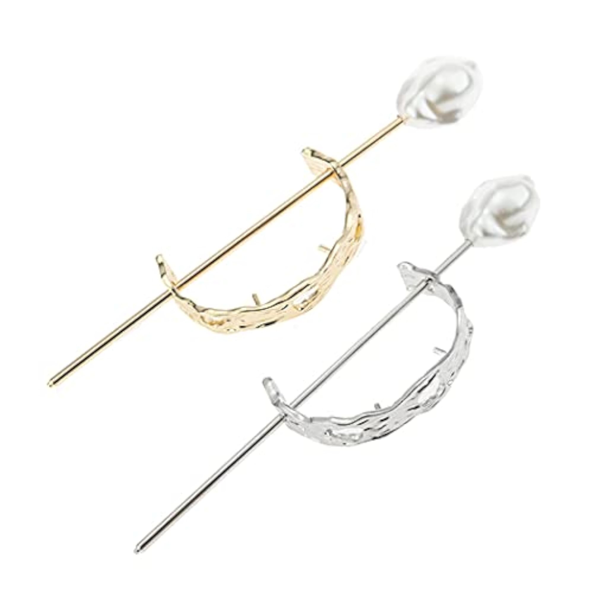 Vintage Faux Pearl Ponytail Cuff Pin Set, Alloy