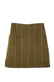 Rydale Ladies Classic Tweed Skirt Womens Country Checked Mini Short Skirts Work (UK, Numeric, 10, Regular, Regular, Olive Tweed)