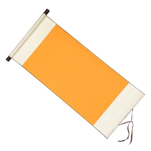 PATIKIL Rolo de papel Xuan de 88 x 40 cm, seda meio cru maduro, em branco, pendurado em branco, rolo