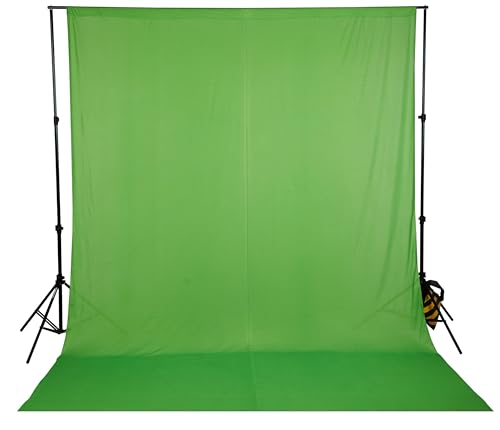 Image of Amazon Basics Professional Green Screen Backdrop Cloth (8x12 ft) | Suitable for Photography, Photoshoot, Product Photography, Live Streaming, Zoom Meetings, VFX Editing | Pack of 1 (Green)