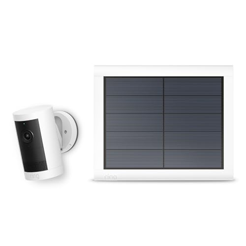 【セット買い】Ring Outdoor Cam Plus Battery (リング アウトドアカム プラス バッテリーモデル) - ホワイト + ソーラーパネル | Ring Homeプラン30日間無料体験