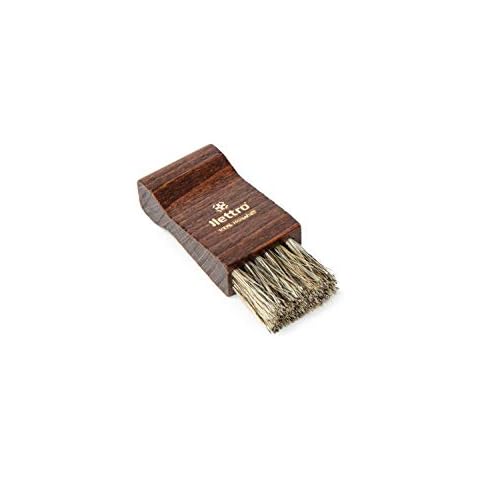 Lettro Shoe Polish Applicator Brush, Wooden Shoe Brush Ideal to Apply Shoe Cream and Wax on Leather Shoes and Boots, Shoe Care Small Horsehair Brush Cover