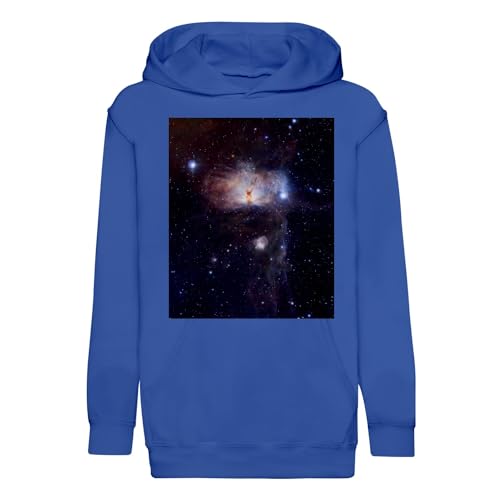 Sweat à capuche enfant nébuleuse de la flamme galaxie premium