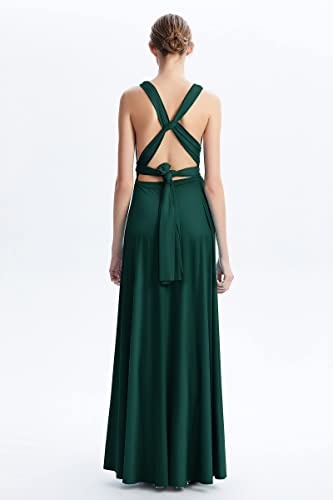Image of Multi-Way Wrap Infinity Maxi Dress for Bridesmaids & Wedding Guest | 31 Colors for All Wedding Themes, One Size & Plus, 1 Dress for Any Events, Evening, Prom, Gala, Non-See-Through, Wrinkle-Free