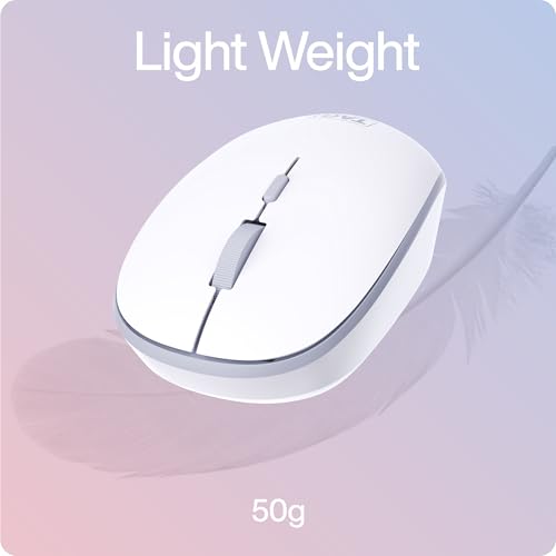 Image of TAG WM500 White /Grey Wireless Mouse, 2.4GHz USB Receiver, Dedicated DPI Button (800 /1200 /1600), 4 Buttons, Ambidextrous & Light, Power-Saving, 10m Range, 1x AA Battery, Supports Windows /Mac /Linux /iOS