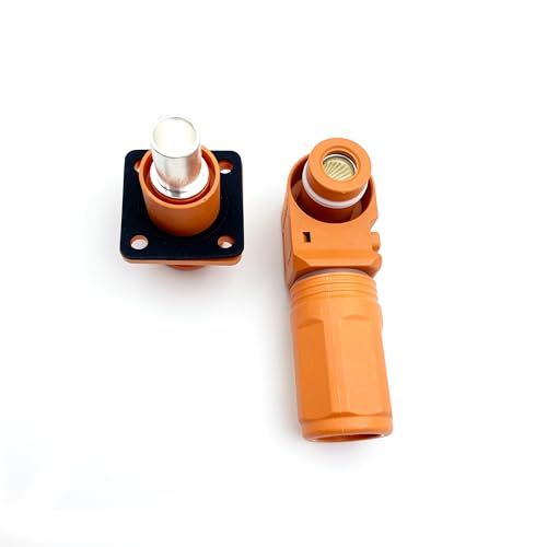 Conector para batería 120A 25mm² naranja ángulo recto miniatura 5