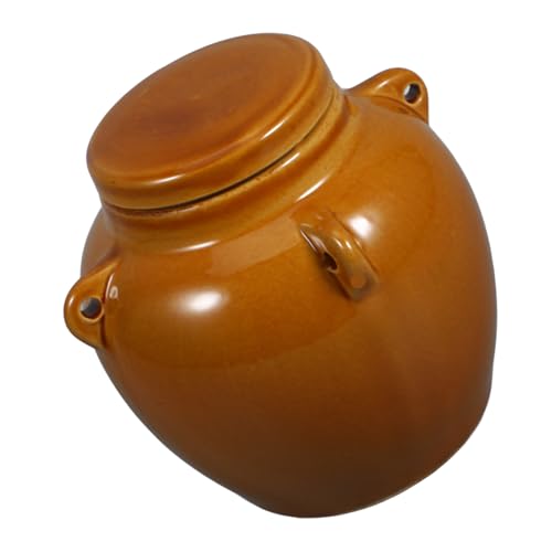 1Pieza Tarro de Almacenamiento de Cerámica Vintage para Alimentos Tanque Hermético de y Vegetales para Miel y Dulces Secos Resistente al Polvo