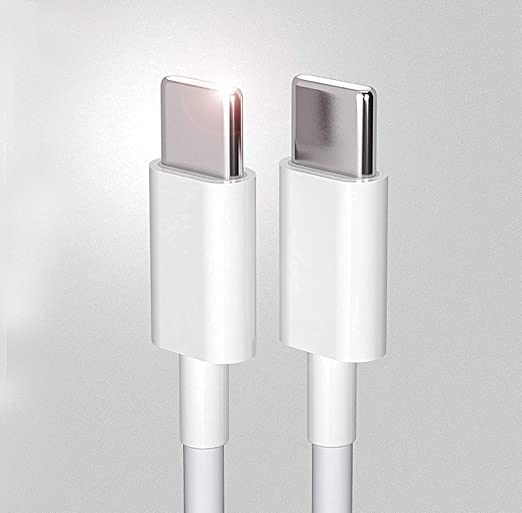 Image of Original Super Fast Data Charging Cable Compatible for Samsung Galaxy Note 20 | Note 20 Ultra | Note 10 | Note 10 Plus | Note 10 Lite Type C to C White (Only Cable) (BB86)