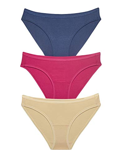Image of Amante Solid Low Rise Cotton Bikini Panty Pack(Pack of 3)