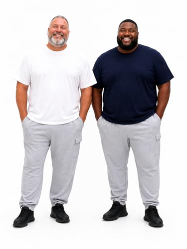 Image of MC BIG & TALL Men's Big and Tall T-Shirts - Stretch Cotton Crewneck T-Shirt Sizes 3X-10X - Durable & Breathable Everyday Tee