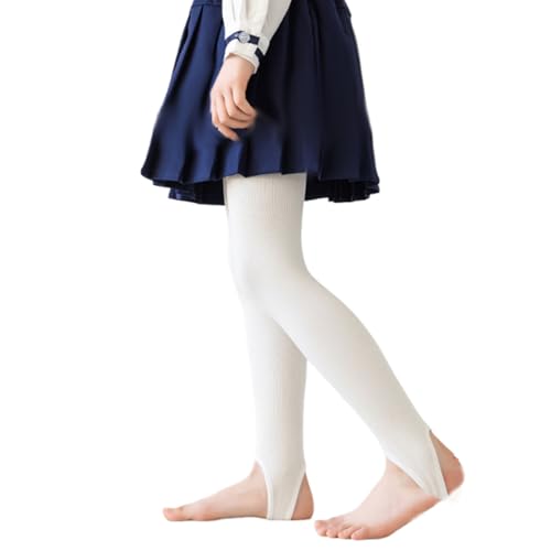 Xiaojmake Girls Fleece Lined Pantyhose Leggings Winter Basic Full Length Stretchy Thermal Tights Cotton Pants for Kids 1-13T