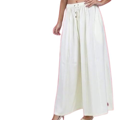 Women's Rayon Off White Pocket Palazzo-picture-17