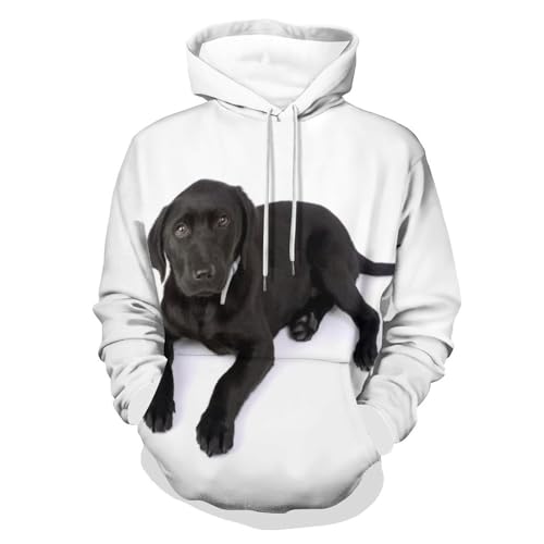 Sweatshirt à capuche chien Labrador noir UMENG pour vos balades et moments de détente