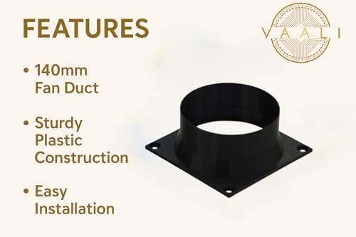 Image of Vaali Heat Management Fan Shroud for ASIC Miner Fan Duct 140mm to 5 Inch Noise Reduser Hose Compatible with Whatsminer